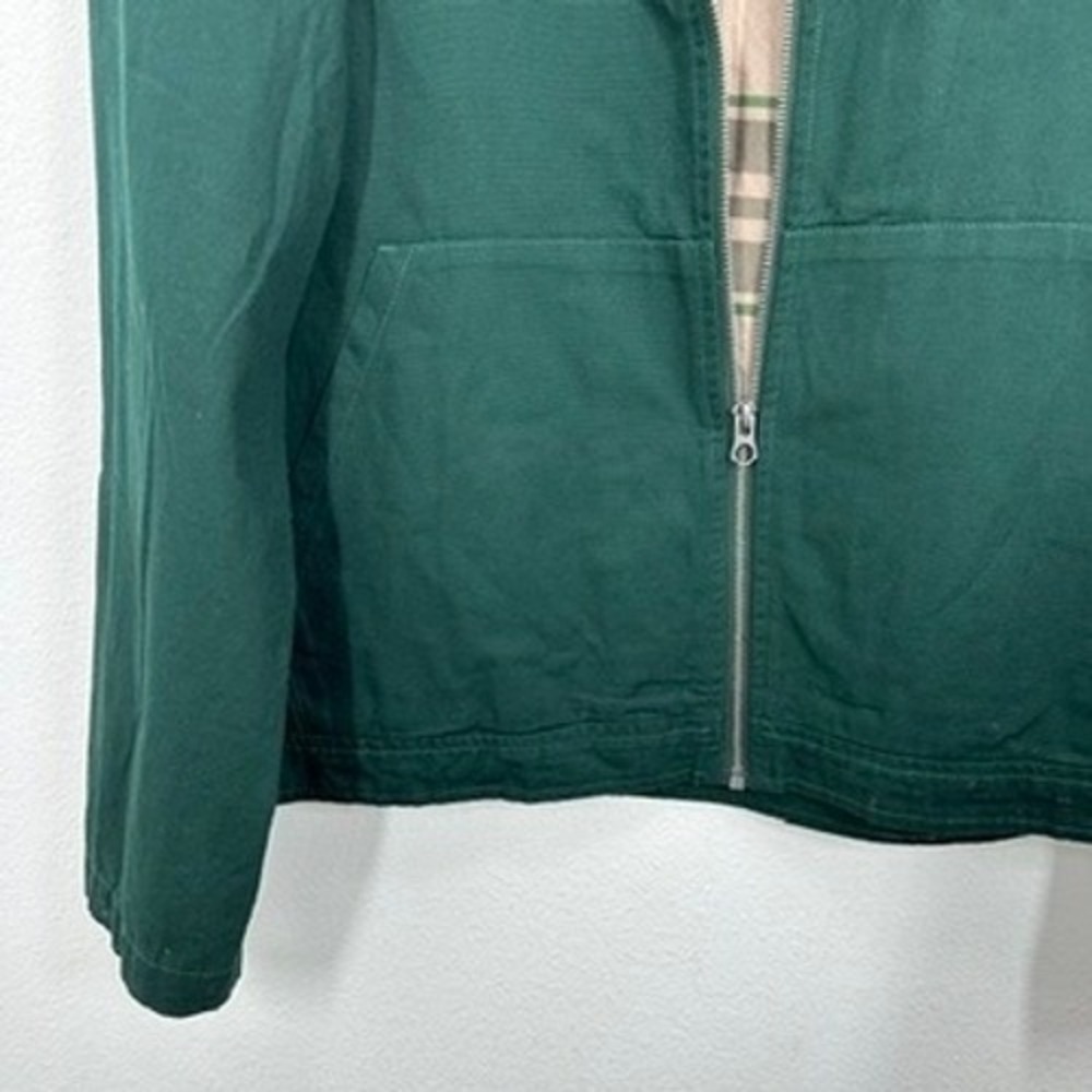 Volcom Oak Drive Jacket Green Plaid Lined Full Zip Men Medium Casual Cotton NWT - Picture 6 of 10